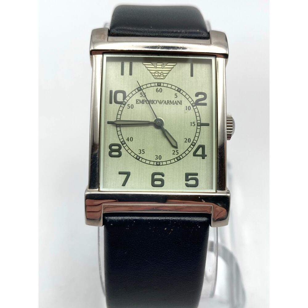 Emporio Armani AR-0211 Men's Military Tank Style Watch 26mm - New Battery WR - Picture 2 of 12